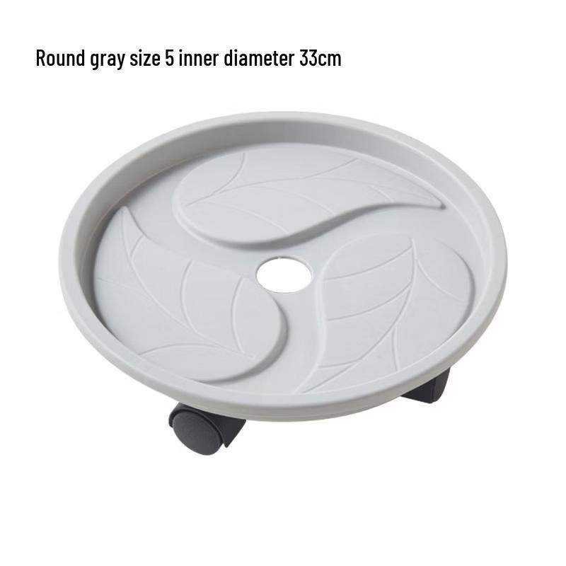 Lilang Rolling Plant Pot Caddy with Drip Tray