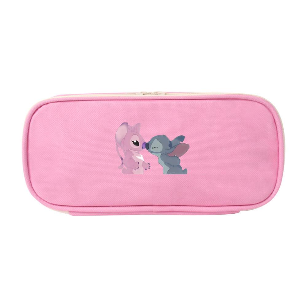 Stitch Colorful Pencil Case Canvas Storage Bag For Elementary School Students