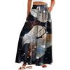 Women High Waisted Wide Leg Pants Summer Casual Flowy Palazzo Pants Floral Print Beach Trousers With Pocket