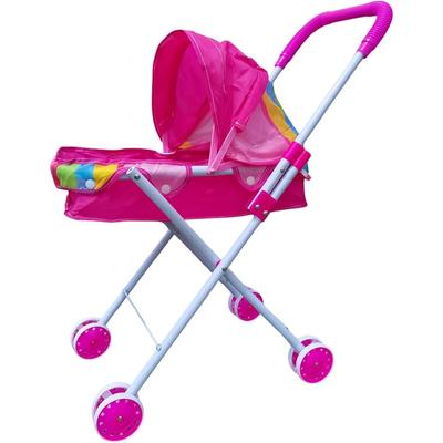 Meruchan Doll Stroller Toy Rainbow Compact Folding Buggy for Kids