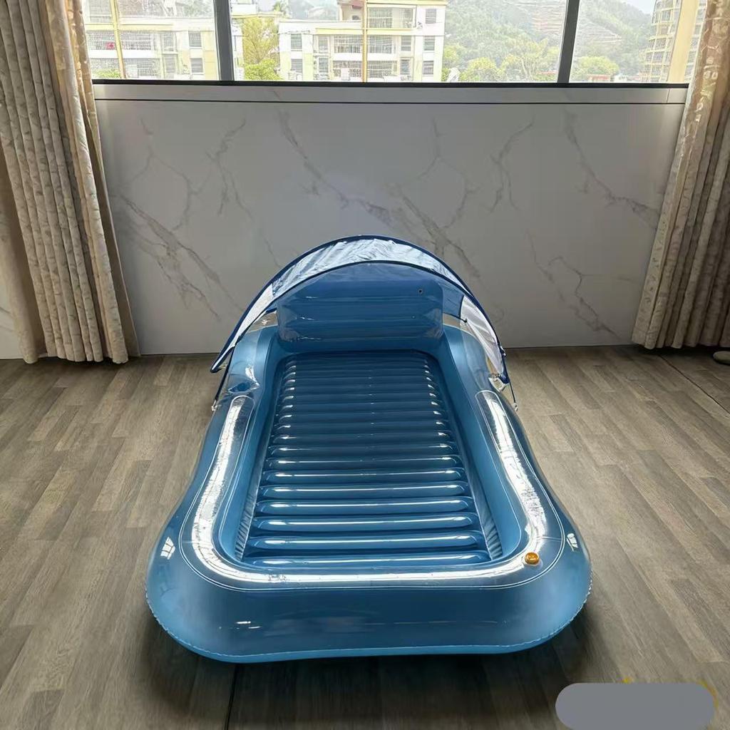 Portable Inflatable Canopy Sunshade Float: Dual-Use for Water & Land
