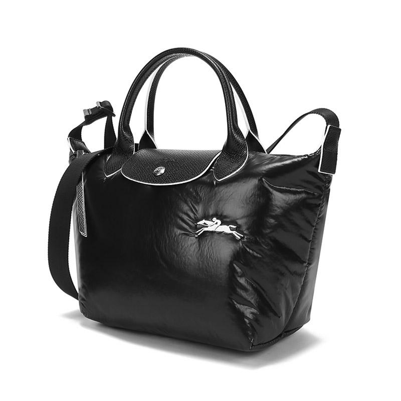 New LONGCHAMP Le Pliage Nylon Canvas Dumpling Bag, Crossbody Handbag Small Women's Black 1512HYA001