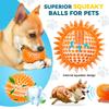Large Dog Toy Squeaky Dog Durable Dog Aggressive Spiny Dog Balls for Clean Teeth and Puppy Chew Toys for Large Teething Toys 6-Pack 3.5-Inch Balls,