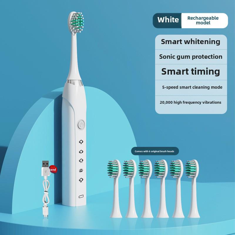 Coffret cadeau brosse à dents électrique rechargeable à ultrasons et fil dentaire