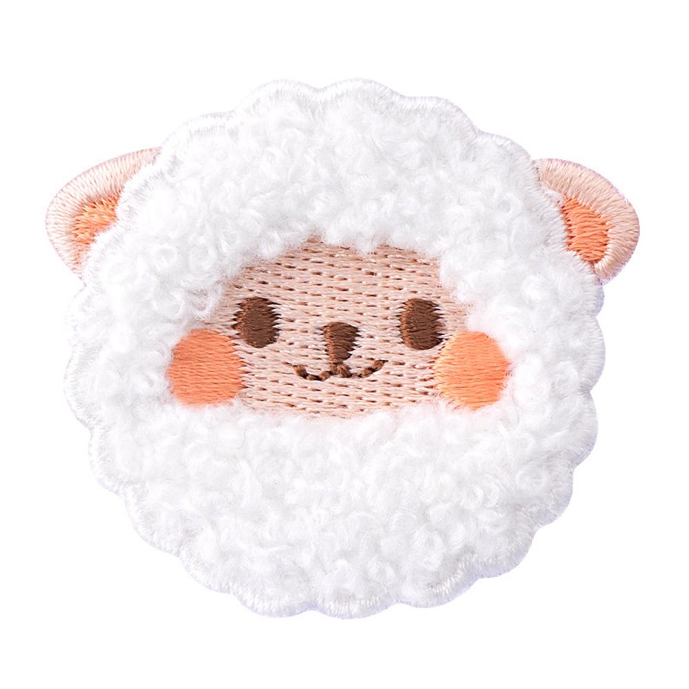 Plush Sheep Bear Sew On Scarf For Baby Stickers On Clothes Iron On Patches Badges Applique