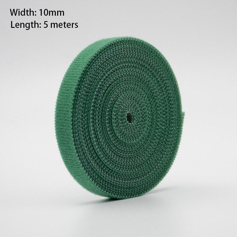 

5 м 1 рулон чорно-зелених нейлонових кабельних стяжок Чарівна стрічка 10 мм завширшки Багатофункціональний дротяний органайзер Самоклеючі USB-стяжки для кабелів, які можна розрізати 10mmx5m