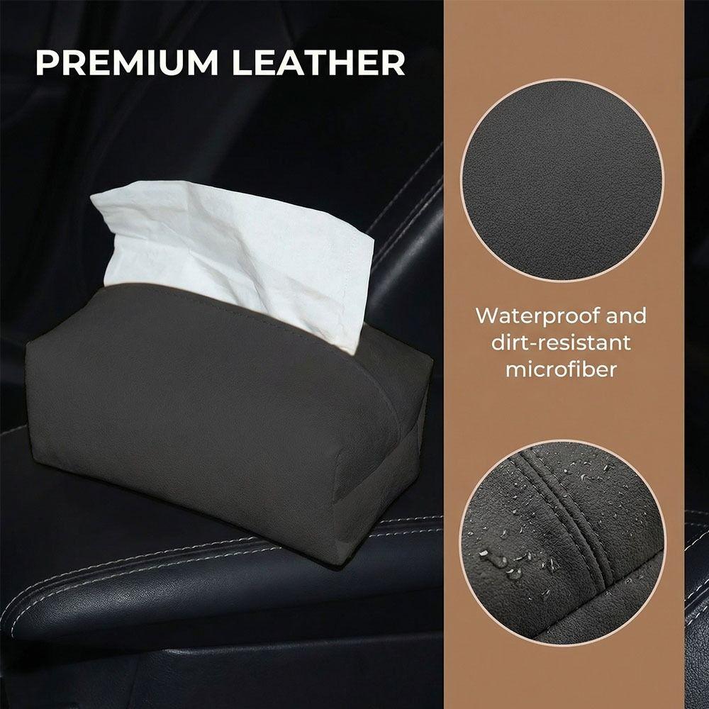 Hanging Organizer Magnetic Tissue Box Luxury Style Car Tissue Holder Sun Visor Storage  Home Use