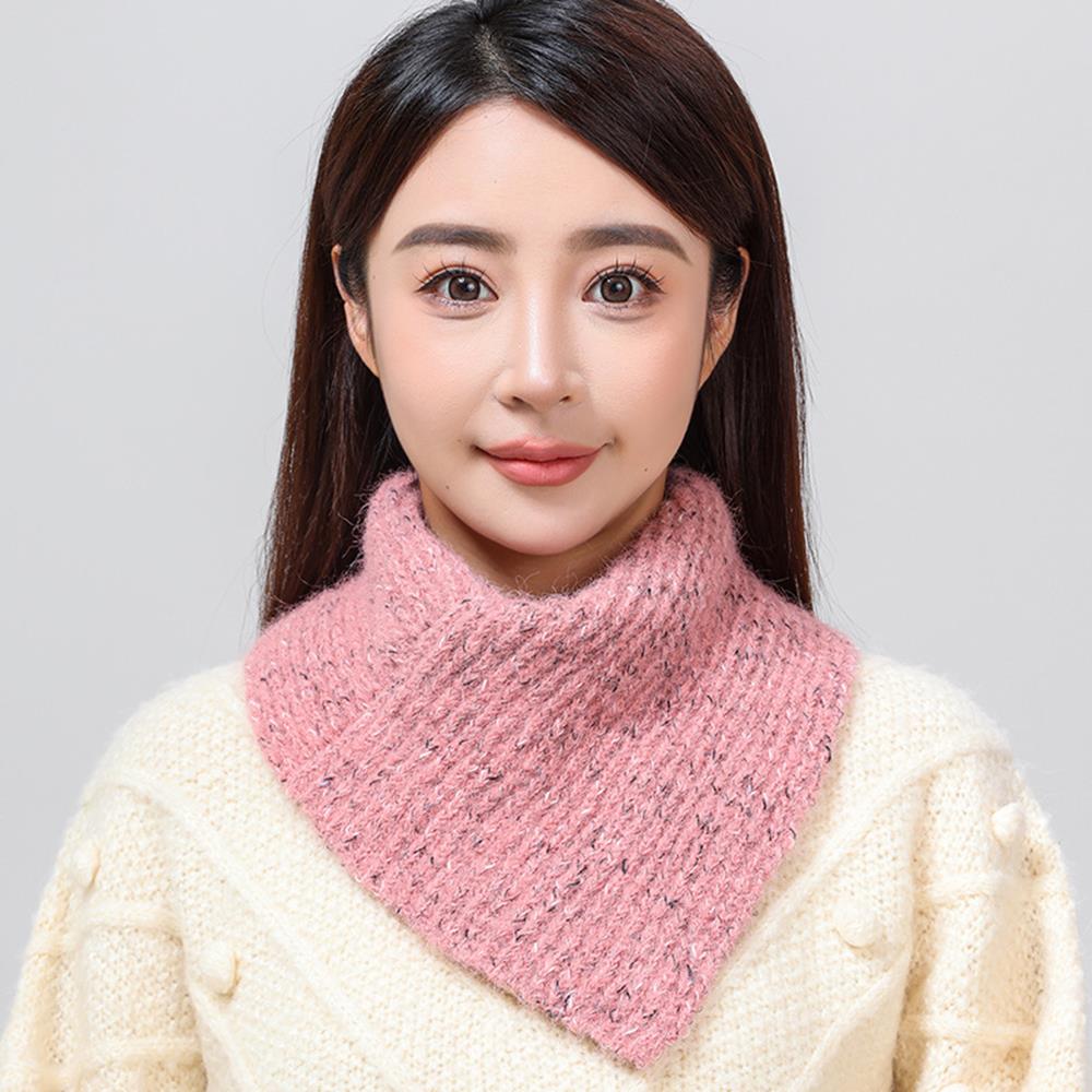 

Треугольные шарфы с высоким воротником, вязаный шарф-манишка, шерстяной вязаный чехол для шеи, шарф-кольцо, шарф-грелка для шеи из имитации кашемира One Size