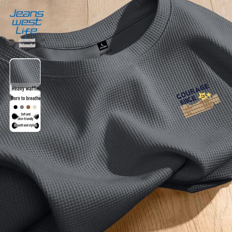 Jeanswest Men s Waffle Crewneck Sweatshirt 3XL