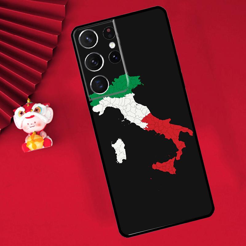Italian Italy Flag Case For Samsung Galaxy S24 S23 S22 S21 Ultra S20 FE Note 20 10 Plus S8 S9 S10 Back Cover