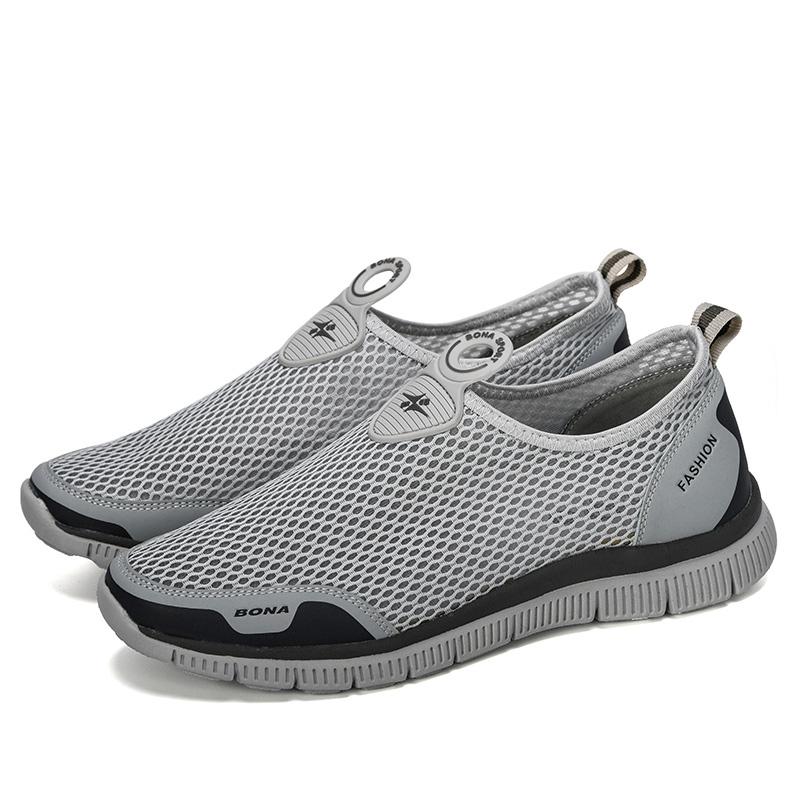 BONA Atmungsaktive Herren-Freizeitschuhe Krasovki Mokassin Basket Homme Bequeme Turnschuhe Schuhe Chaussures Pour Hommes Mesh-Schuh
