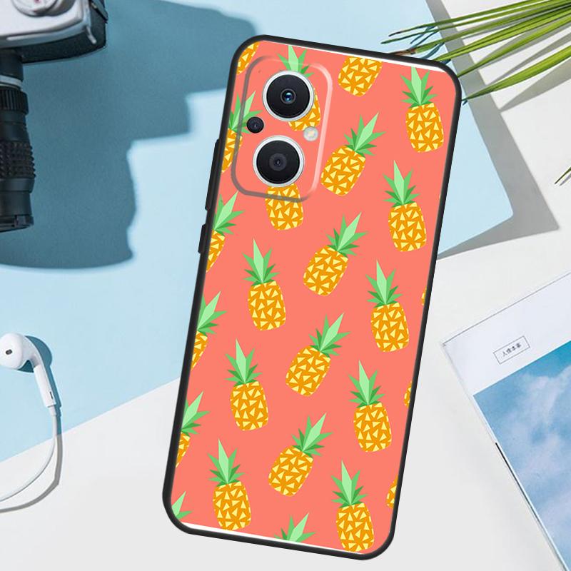 Summer Fruit Pineapple Case For OPPO Reno 12 F 13 13F 11 8T 7 8 10 Pro OPPO Find X8 X6 Pro X3 X5 Lite Cover Funda