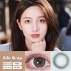 Lens With Power (0-8.00) Lens Brown lenses, natural and soft, 14.2mm silk gray lenses 2 pcs