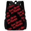 Fashion Hot Rapper Anuel AA Child School Backpack with Lunch Bags ,Pencil Bags ,School Bags for Boys Girls Best Gift