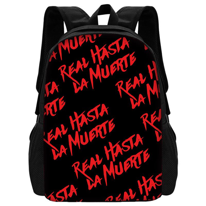 Fashion Hot Rapper Anuel AA Child School Backpack with Lunch Bags ,Pencil Bags ,School Bags for Boys Girls Best Gift