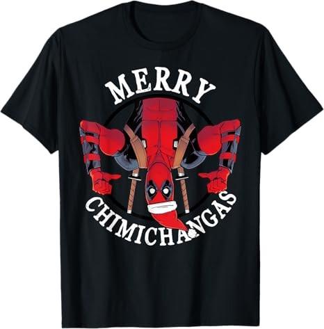 Deadpool Merry Chimichangas Hanging TShirt Unisex3 S