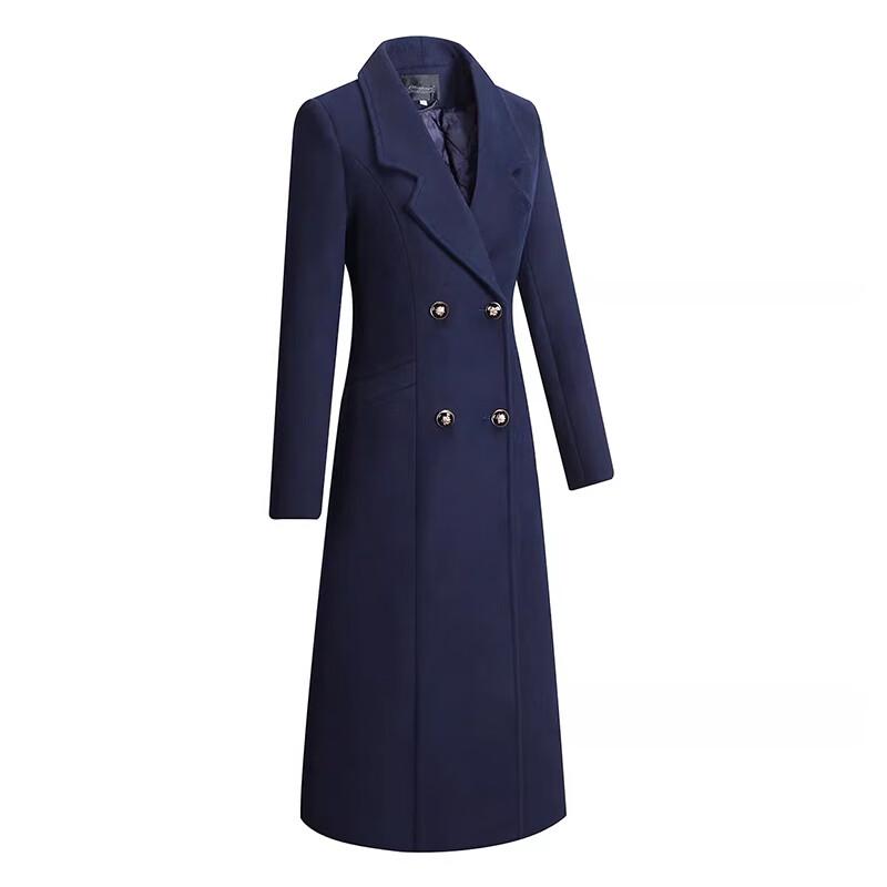 Treamon Women's Professional Wool Blend Padded Long Coat