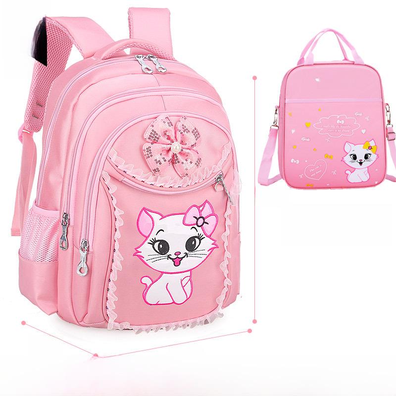 Korean Cute Princess Backpack for Girls, Grades 1-6, Ages 7-12