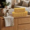 Plastic Oval Handwoven Basket Large Capacity Sundries Storage Box  Home Use