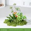 Luxury Faux Green Plant and Flower Decor - Indoor Moss and Grass Clusters for Elegant Landscaping.