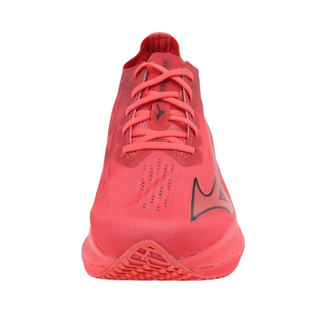 Mizuno Wave Rebellion Pro 2 Track Lightweight and Resilient for and Size 2E Shoes, Jogging, Marathons, Training, Ekiden, Red/Black, 23.0 Cm,