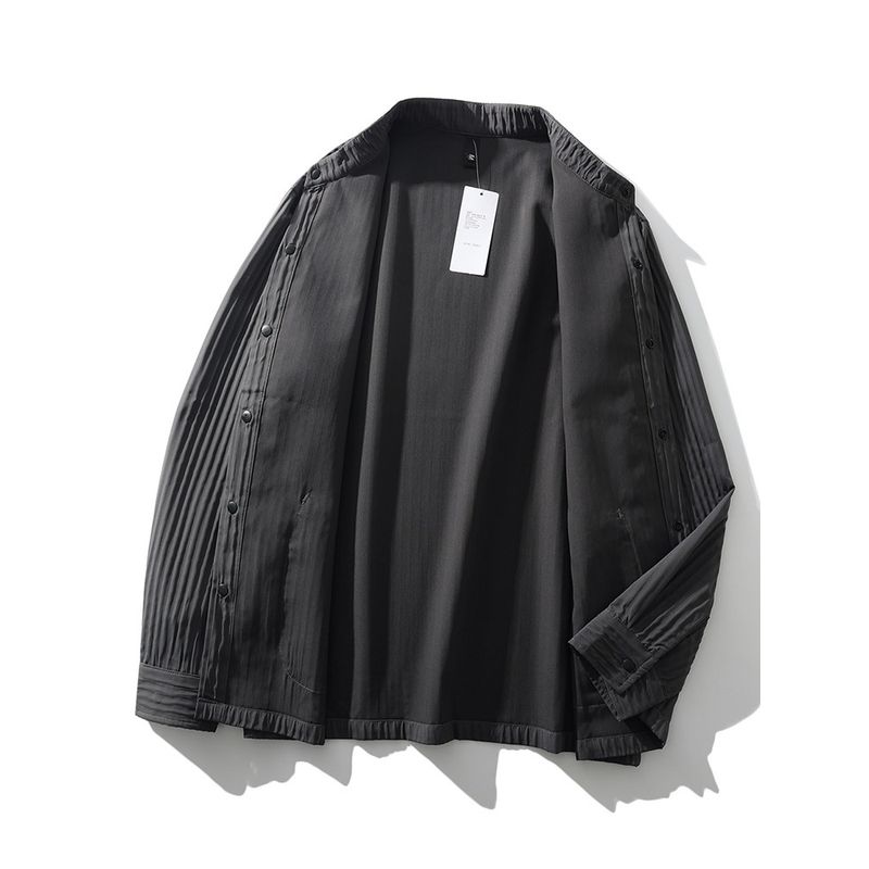 Issey Miyake Style Pleated Mountain-Style Functional Jacket for Men, Spring and Summer Thin Stand-Collar Jacket, Foreign Trade Men's Clothing Top
