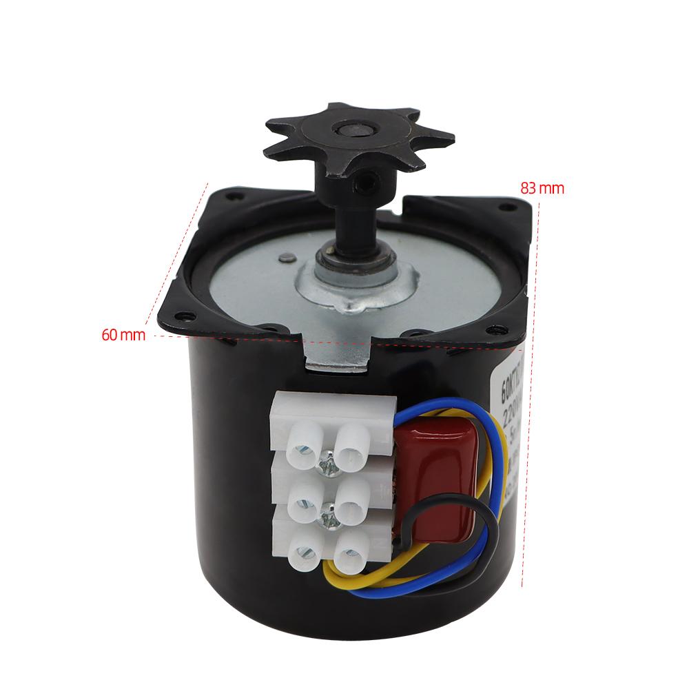 60KTYZ Claw Pole Permanent Magnet Synchronous Motor AC220V 14W 50Hz Micro Gear Motor Low Speed 2.5r/min