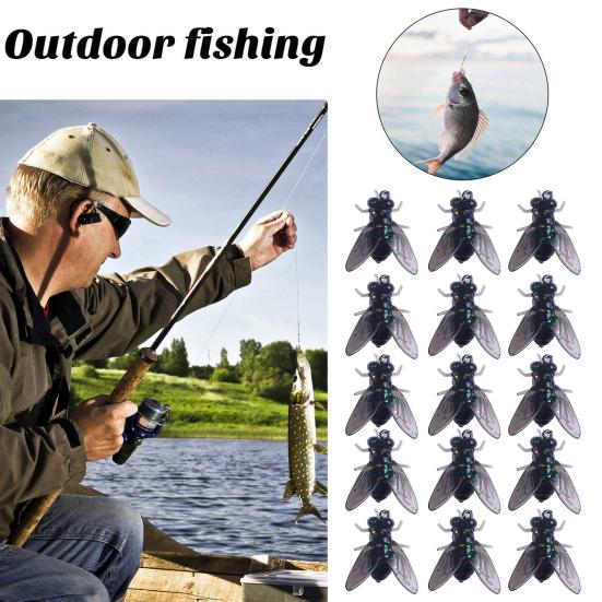 15Pcs Bionic Fly Fishing Baits Realistic Looking Mini Size Portable Flies Fishing Lures Kit Swimbaits for Saltwater Freshwater