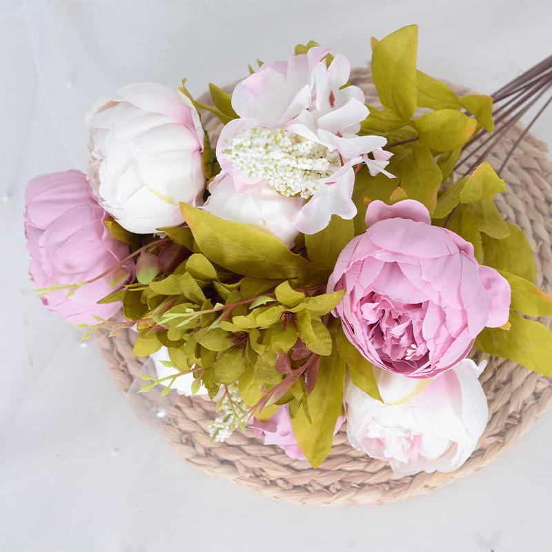 13 Head Artificial Core Peony Flower With Lifelong Beauty For Decoration House