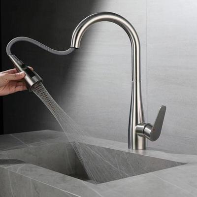 304 Stainless Steel Pull-Out Kitchen Faucet
