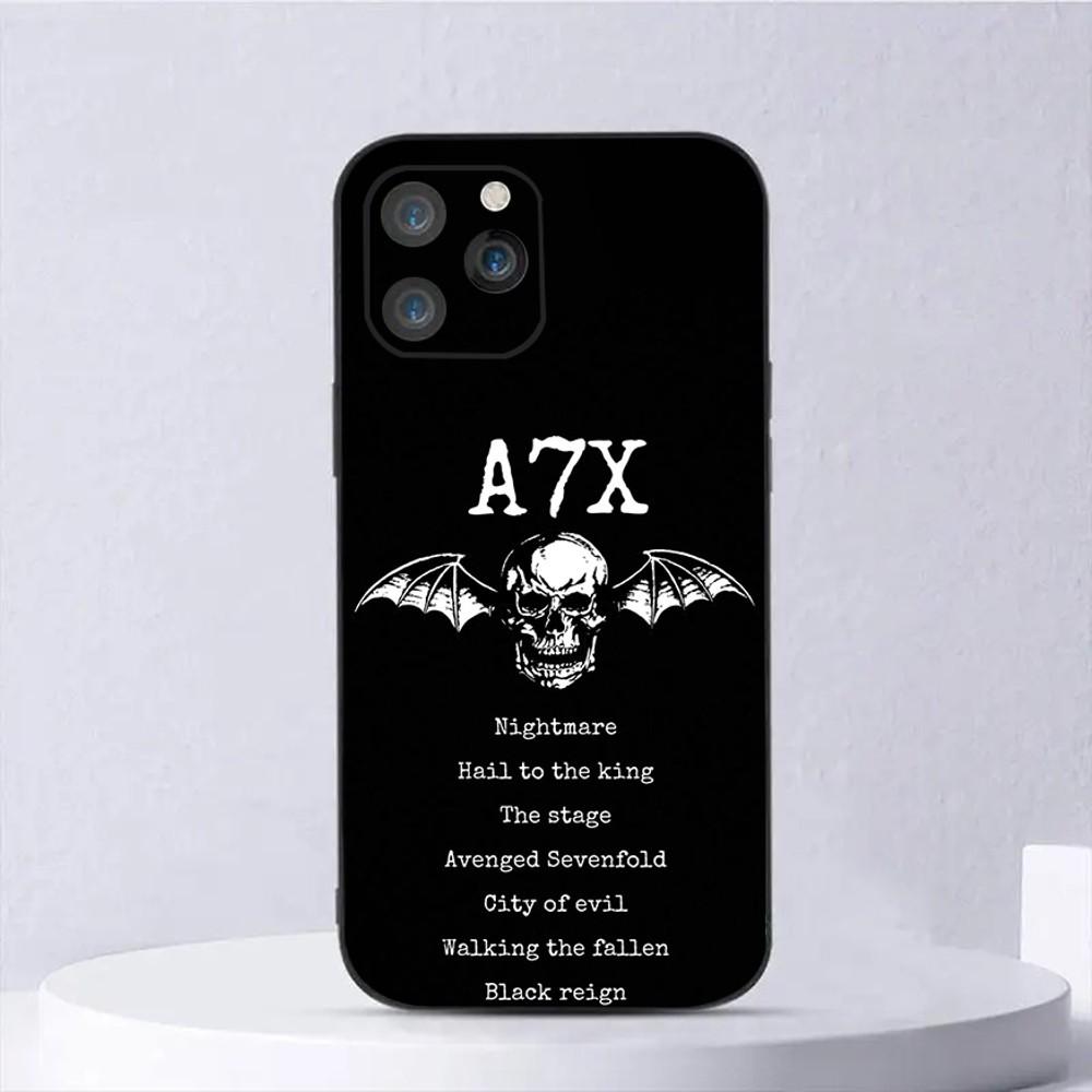 Avenged Sevenfold Rock Band Phone Case For iPhone 15,14,13,12,11,Plus,Pro Max,XS,X,XR,SE,Mini,8,7 Soft Silicone Black Cover