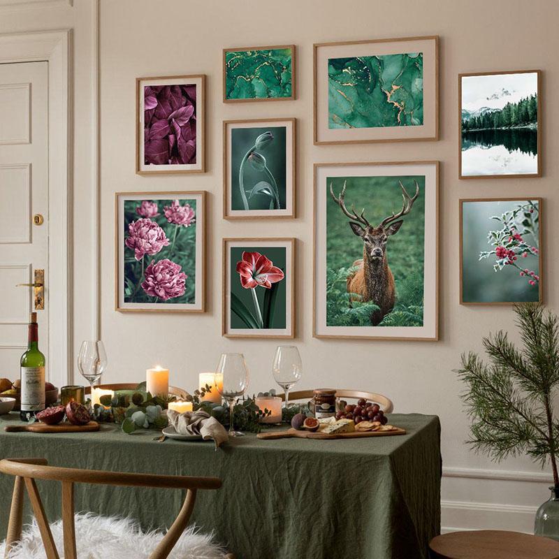 Nordic Style Print Groen Botanisch Natuur Poster Esthetisch Bloem Plant Landschap Kunst Schilderij Muurfoto voor Woonkamer