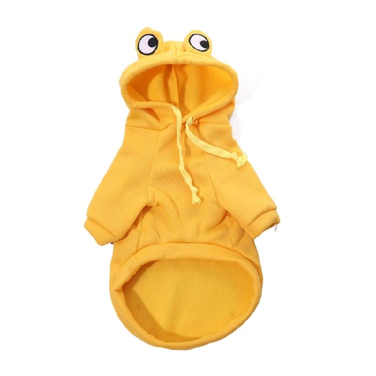 Hooded Dog Spring Coat Frog Pullover for Cold Weather Two-Legged Clothing