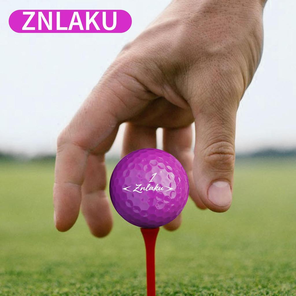 ZNLAKU Golfball, farbiger Golfball, 2-teilige Konstruktion, kompatibel fliegend