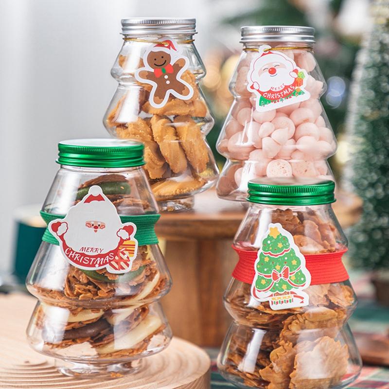 Christmas Tree Candy Jar Children's Gift DIY Gift Candy Biscuit Snack New Year Decoration Box