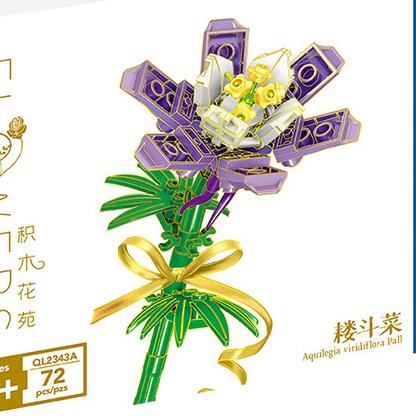 Modello Fiore Bouquet Eterno Blocchi da Costruzione Pianta Decorativa Creativa per Scrivania Casa Assemblare Mattoncini Giocattolo Educativo Regali per Bambine Bambini