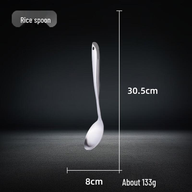 ZISIZ Stainless Steel Wok Spatula and Rice Spoon Set