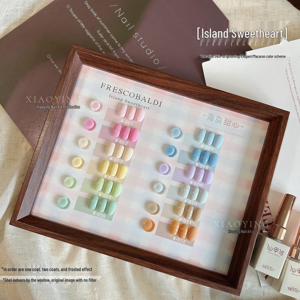 Island Sweetheart 12-Color Nail Gel Polish - Spring/Summer Macaron Collection (15ml)