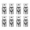 8pcs Metal Cord Lock 6mm Single Hole Toggle Spring