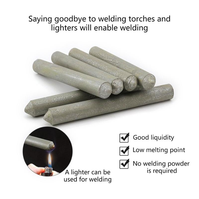 Multipurpose Metal Welding Rod For Iron Stainless Steel DIY Projects Using Basic Lighter Flame Technology