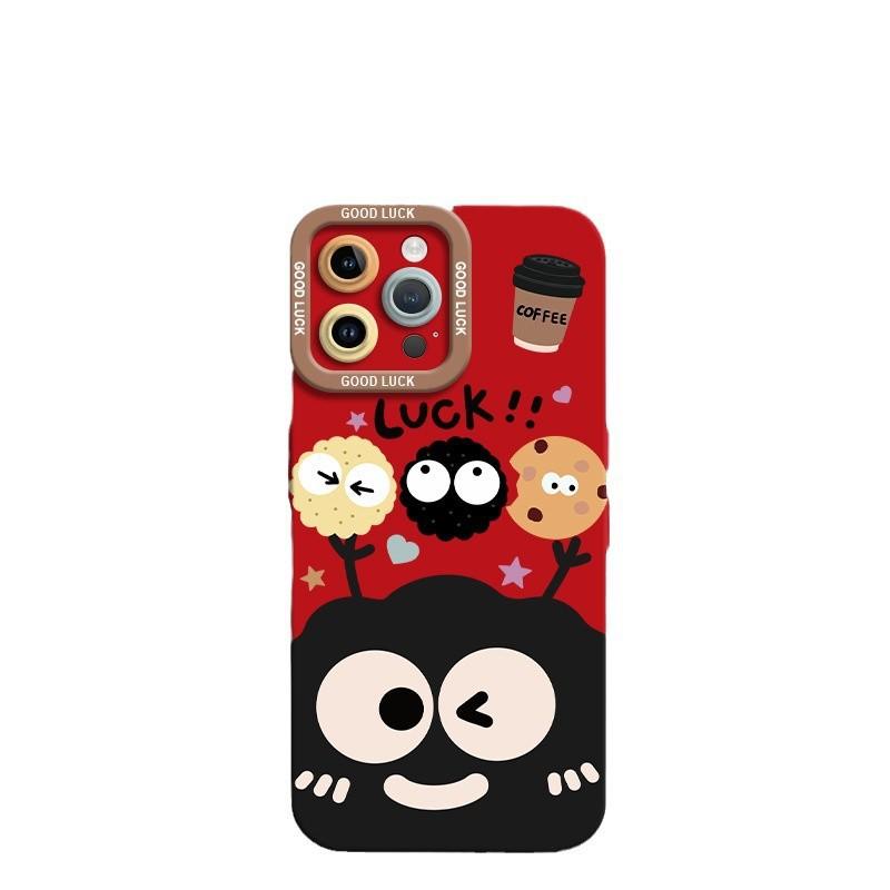 Bile de cărbune Potrivite pentru Apple 16 IPhone Animație 15plus Creativ 14 Silicon Carcasă Moale 13 Husă Telefon Mobil 12promax