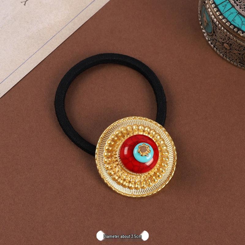 

Тибетский этнический стиль женская резинка для волос - Цветочная резинка для традиционного танца и одежды