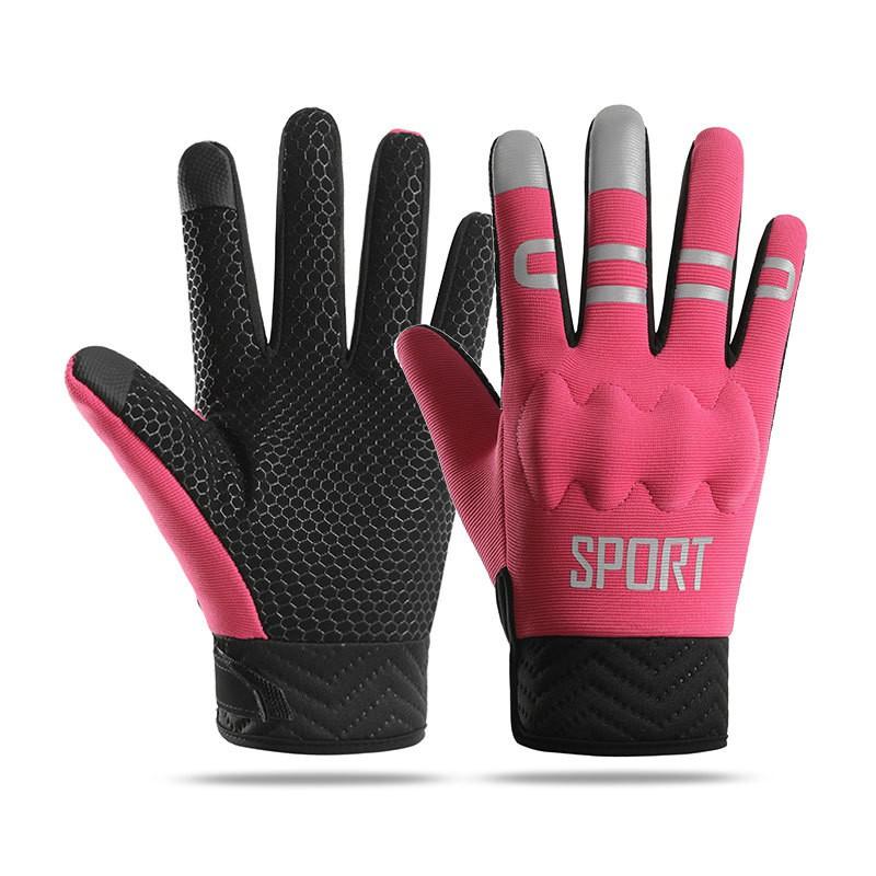Warm Fleece Lined Full Finger Gloves Men Women Winter Cycling Driving Touchscreen Compatible Anti-Slip Reflective