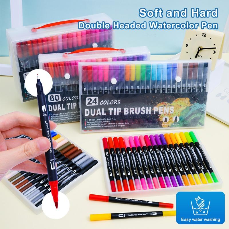 Solid Digital Coloring Book Quest Color By Numbers 100 Things Self Discipline Planner for Adult Stress Relief Dual-head Pen
