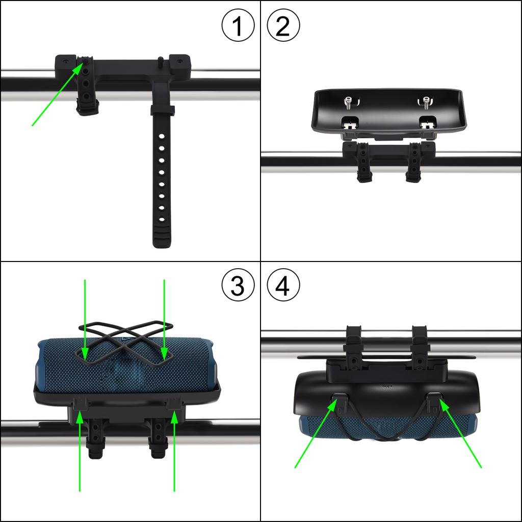 Portable Bike Golf Cart Speaker Mount Bike Speaker Holder Speaker Bike Mount for JBL Flip Series 3/4/5/6/7 & Essential 2
