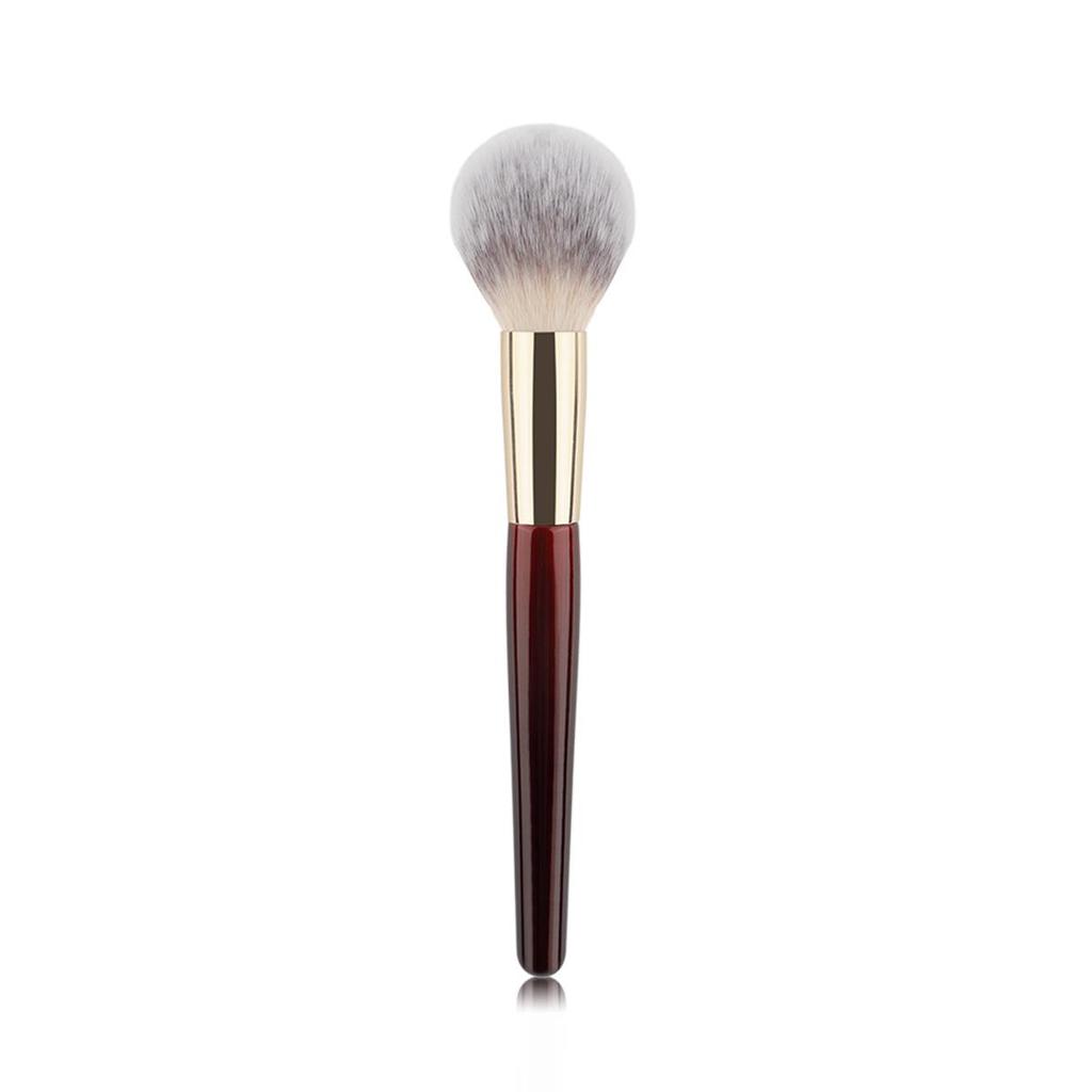 Wine Red Round Head Foundation Makeup Brush - Seamless & Soft Beauty Tool