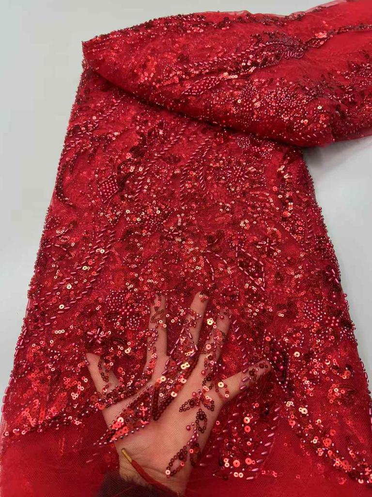 White African Groom Lace Fabric Latest Nigerian Laces Fabric 2025 High Quality Lace Sequins Embroidered French For Party Dresses
