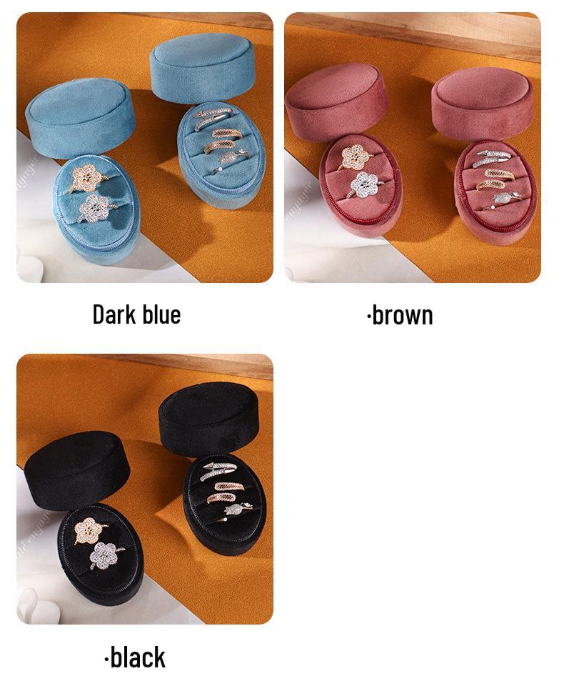 Velvet Oval Ring Box - Jewelry Packaging, In Stock, Fast Shipping