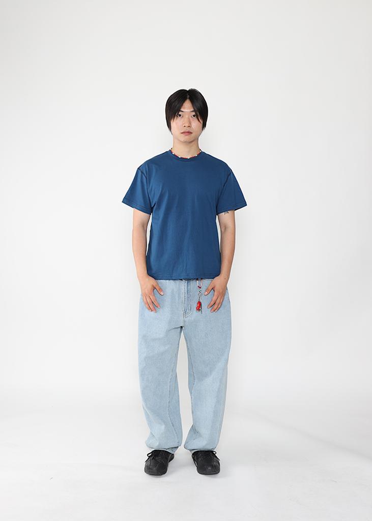 DOTON Dtn Crop T-Shirts(Deep Blue)