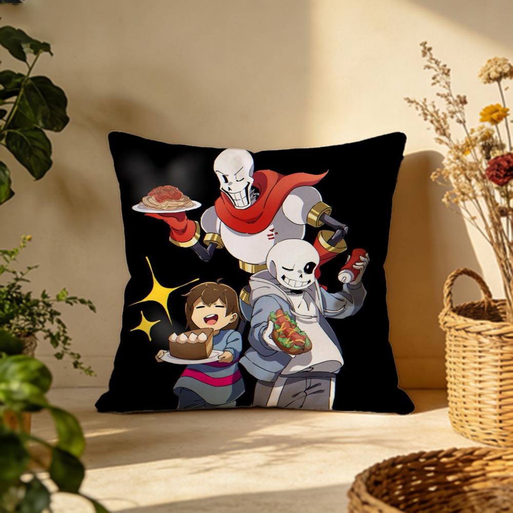 Stylish UUndertaleer Cushion Cover Versatile DoubleSided Pillow Case Fit for Sofa Bed Car Daily Decor